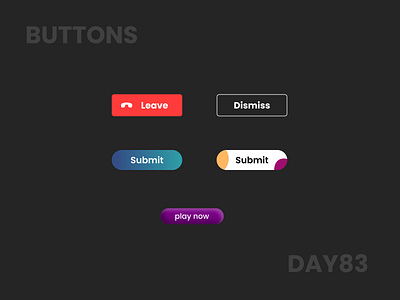 Day083 083 100 days ui challenge buttons dailyui design figma interface ui ui design user interface