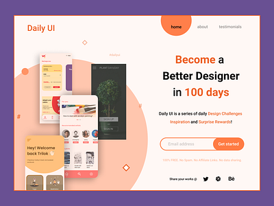 Day100 100 100 days ui challenge dailyui design figma redesign daily ui landing page ui ui design uiux user interface