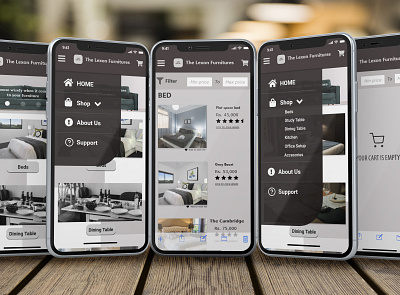 An E-commerce App for Lexon Furnitures. app design mockups prototypes ui uidesign user experience user interaction user interface user research ux uxdesign web