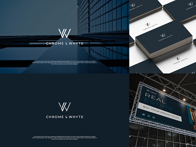 Chrome & Whte CW monogram logo architecture brand design brand guidline brand identity branding design icon logo logo creator logo design minimal minimalis modern monogram monogram logo property real estate simple typography vektor