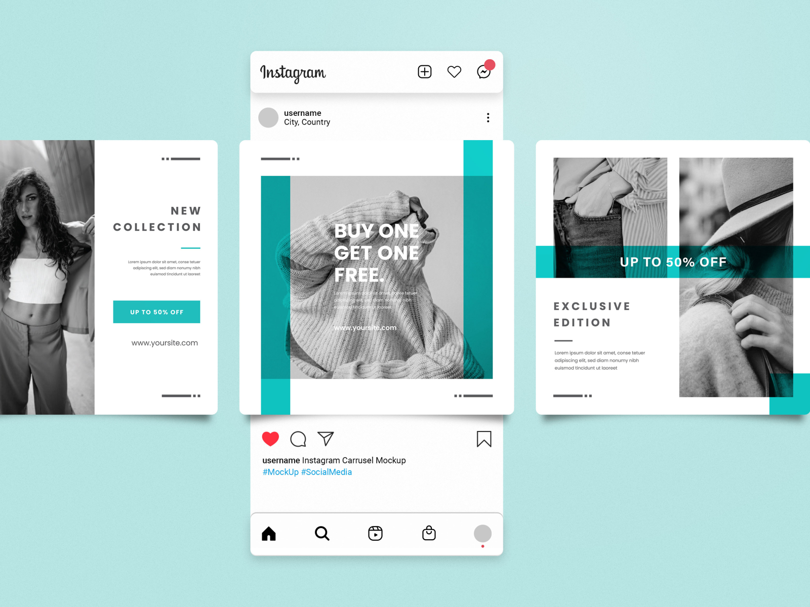 Minimalist Fashion Instagram Post by Ahmad Padilah on Dribbble