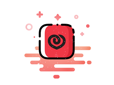 Happy Body Formula Icon app app icon clean heart icon ios ios icon logo red