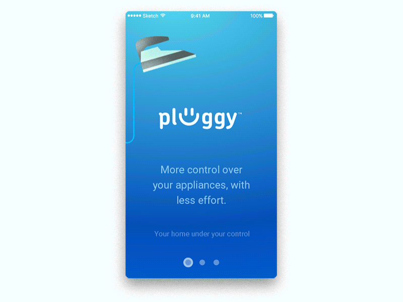 pluggy app splash screen animation app branding illustration ios ios10 mobile ui ux