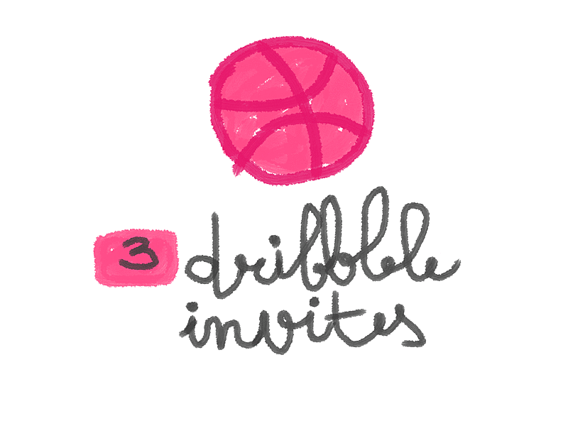 3 Dribbble Invites Giveaway animation dribbble invitation dribbble invite dribbble invite giveaway giveway illustration invitation invite