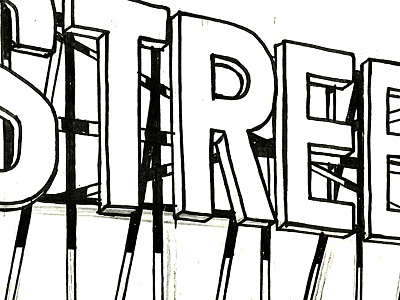 In The Streets illustration lettering sign sketch streets