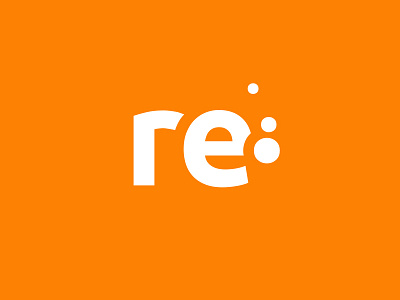 RE Work bubbles lockup logo maintenance orange redefine rework typography