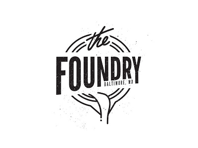 The Foundry badge baltimore branding church illustration logo typography