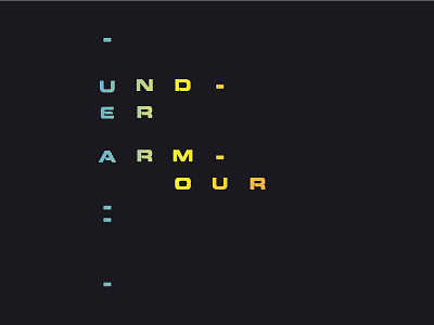 Under Armour Type Experiment contemporary experiment future gradient minimal type typography ua under armour