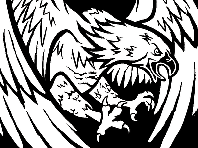 Eagle Strike americana black and white eagle freedom illustration rough talons united states of america usa