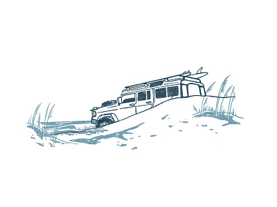 The Journey - Ocean adventure vehicle hand drawn illustration off road outdoor outdoor lifestyle surf surf vibes the great outdoors under armour vehicle