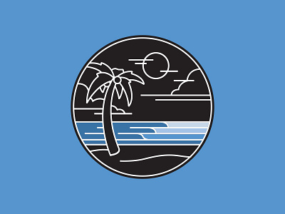 Beach Vibes badge circle clean lines icon illustration national park nature outdoors simple the great outdoors