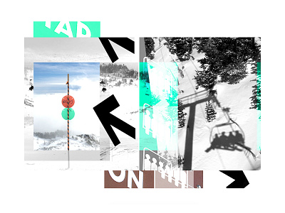 19.03 Collage collage composition creative experimental graphic layout photography ski resorts snow