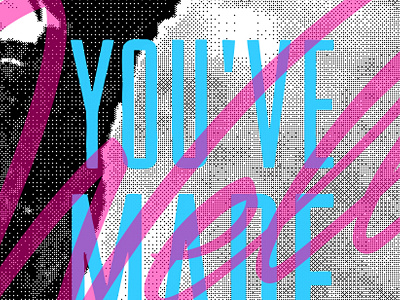 Well 2 halftone hand pulled poster screenprint serigraphy silkscreen typography wip