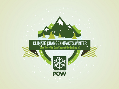 Protect Our Winters - Motion Graphic Asset badge climate change emblem illustration kinetic motion graphic pow protect our winters skiing snow sports snowboarding winter winter sports
