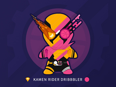 Hello Dribbble! debuts dribbble kamen rider