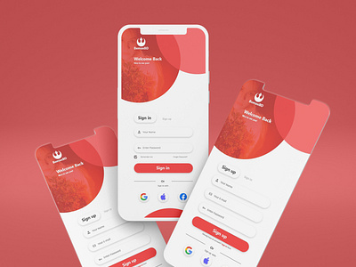 App Design Sign in/ Sign up Design