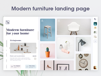 Modern Furniture Website / landing page design furniture landing page ui website