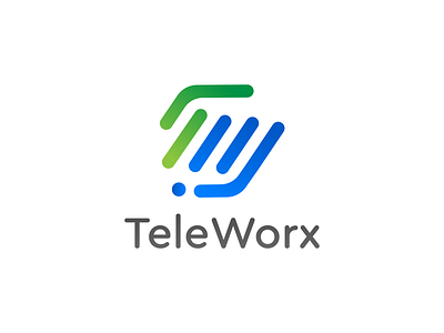 TeleWorx Logo branding design logo logo design tele