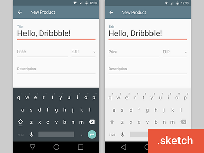 Android L keyboard android android l download freebie keyboard lollipop material material design sketch sketchapp