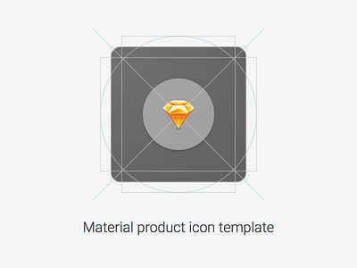 Material product icon template