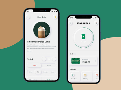 Starbucks App Concept design app branding design ui ux