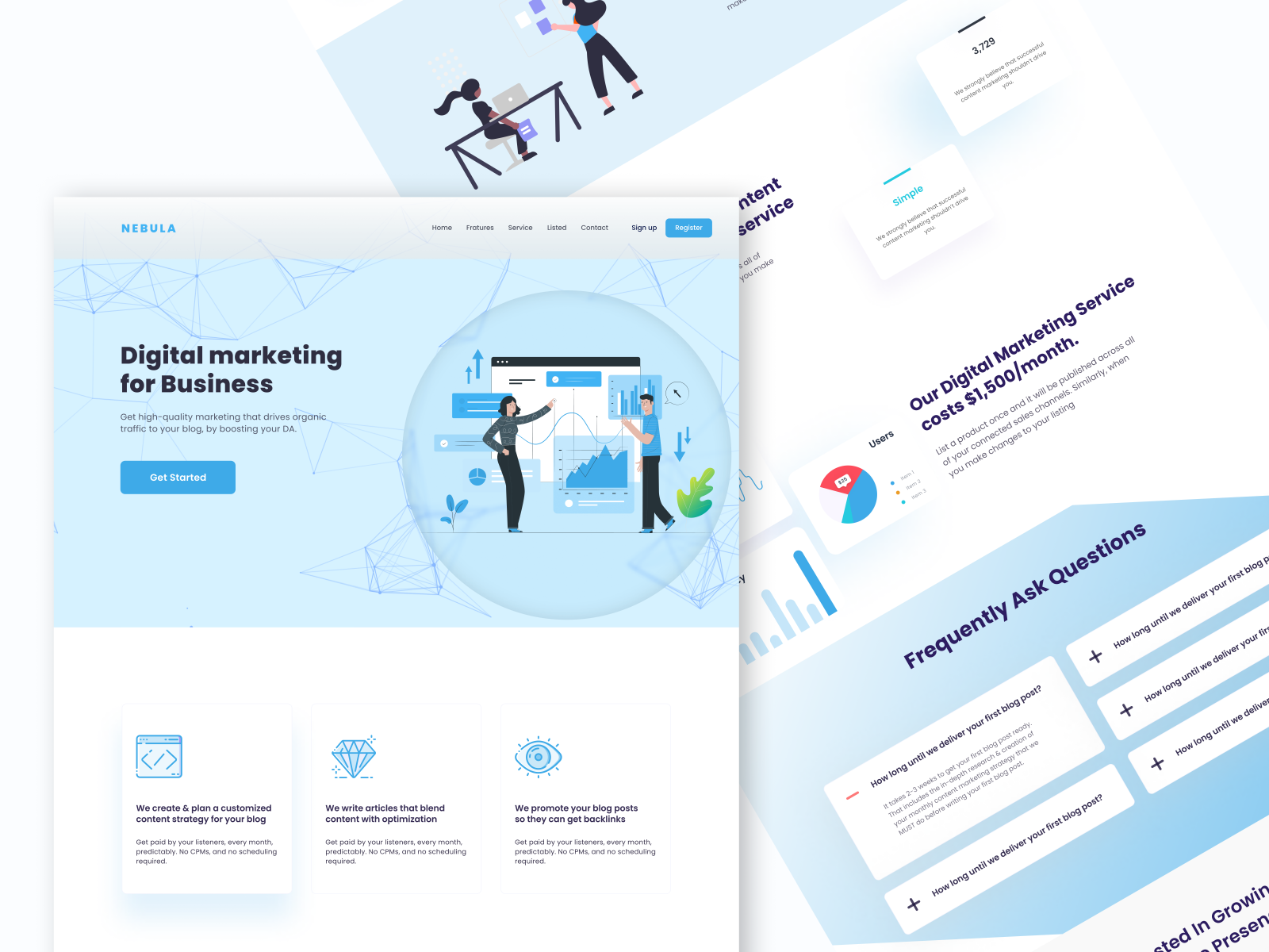 Digital Marketing Website by Giridhar Pabbati on Dribbble