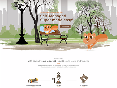 Squirrel Superannuation design website