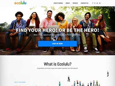 Ecolulu landing page web design