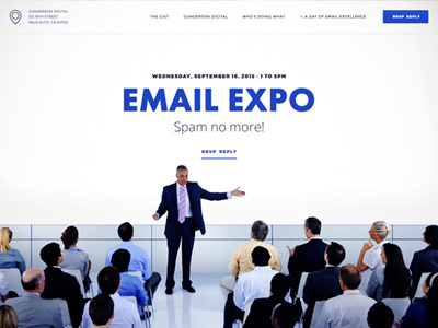 Splash Email Marketing Workshop landing page website design