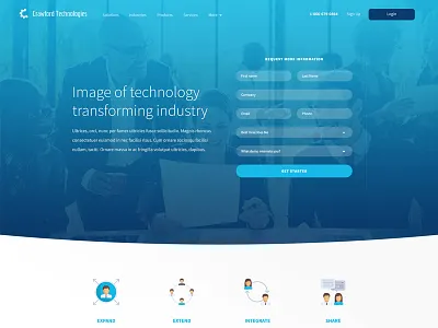 Crawford Tech landing page website design