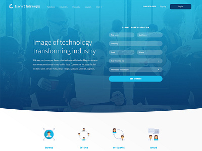 Crawford Tech landing page website design