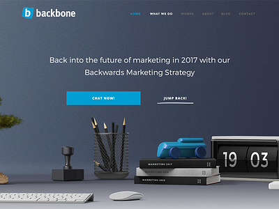 Backbone Media Presentation landing page website design