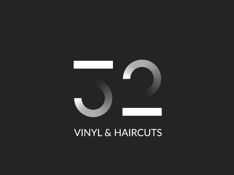 32 VINYL & HAIRCUTS animated animation animation 2d branding design graphic design illustration logo logo animation motion design motion graphics ui