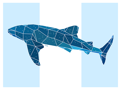 Cruising animal illustration design graphic design illustration low poly vector whaleshark