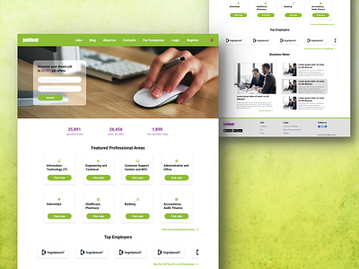 JobFindr Landing Page design jobsite landingpage ui web web design