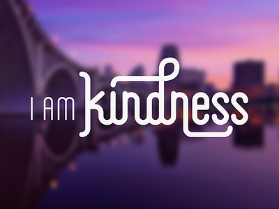 I Am Kindness Logo logo round type typography