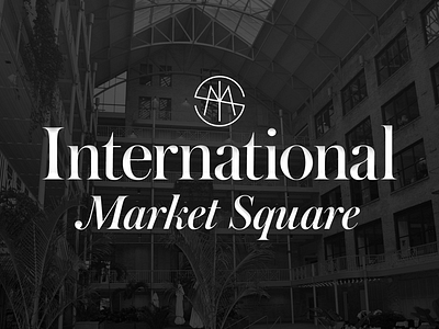 International Market Square emblem fashion logo sophisticated typography