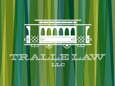 Tralle Law law legal logo pattern retro texture train trolley