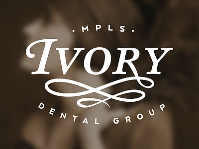 Ivory Dental classic dental dentist ivory logo swash typography vintage