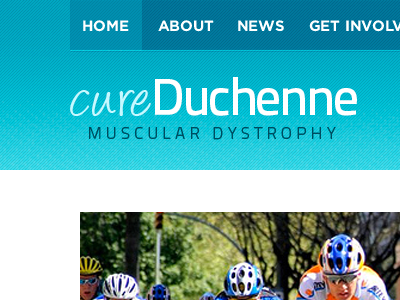 Cure Duchenne Muscular Dystrophy website blue charity children healthcare logo navigation research web