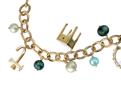 Charm Bracelet blue bracelet charms furniture gold home jewelry link pearl teal turquoise