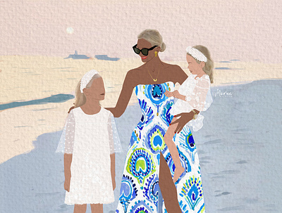 At the beach digital painting digitalart illustration