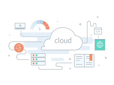 Cloud cloud icon illustration
