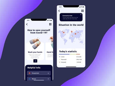 covid app app app design covid19 design ios minimal ui ux vector