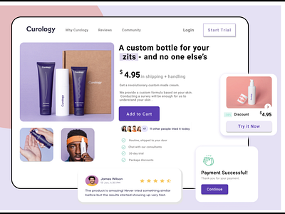 E-commerce website beauty clone creative design ecommerce illustration logo shop shopping skincare typography ui web