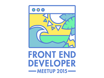Front End Dev Meetup Logo developers logo tropical