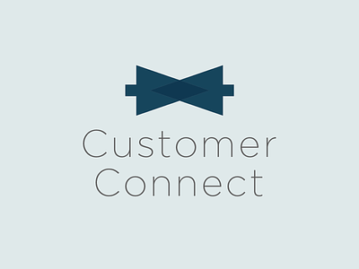 Customer Connect Logo arrows bow tie customers logo