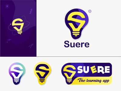Suere learning app branding 3d app branding design illustration logo ui