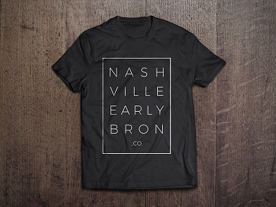 Nashville Early Bronco bronco modern nashville t shirt typesetting