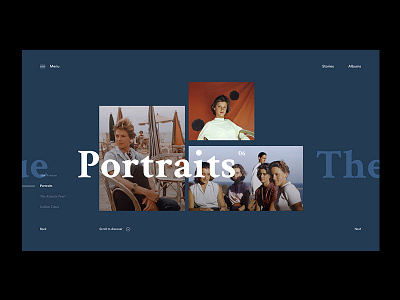 Portraits @artdirection @design @layout @typography @ui @ux